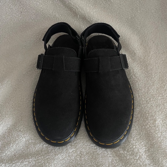 Dr. Marten Jorge II Suede Slingback Mules In Black - Picture 7 of 10